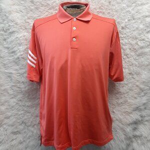 Adidas Clima Cool Man's Orange Golf Shirt Polo Shirt Size L